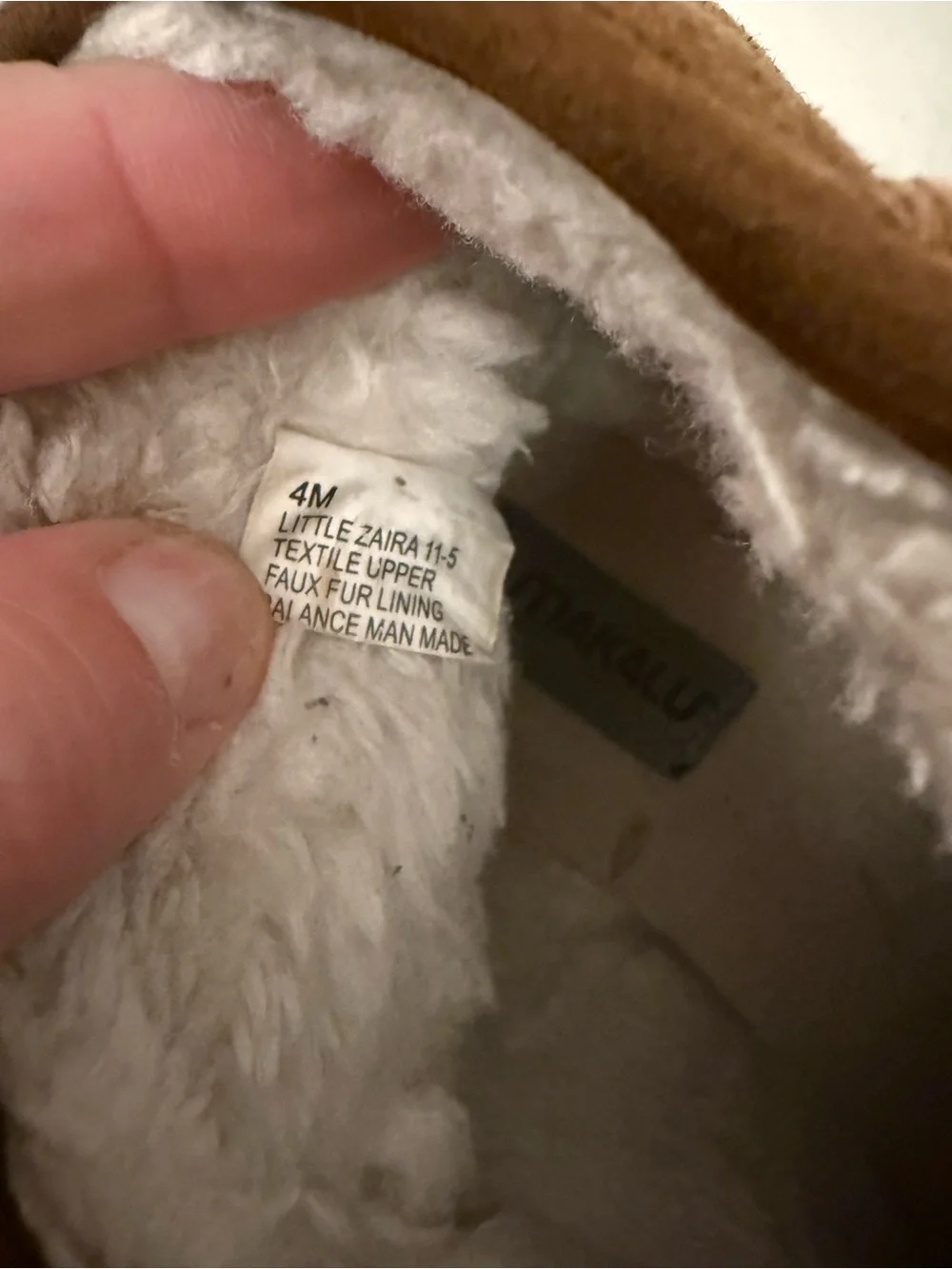 Makalu Kids Cozy Brown Faux-Shearling Winter Boots